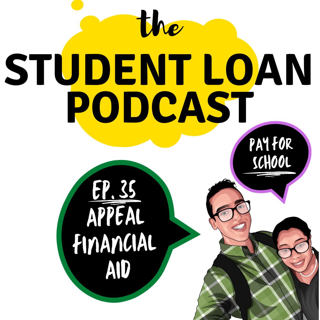 Cover Art of The Student Loan Podcast Co-hosts Daphné Vanessa and Shamil Rodriguez