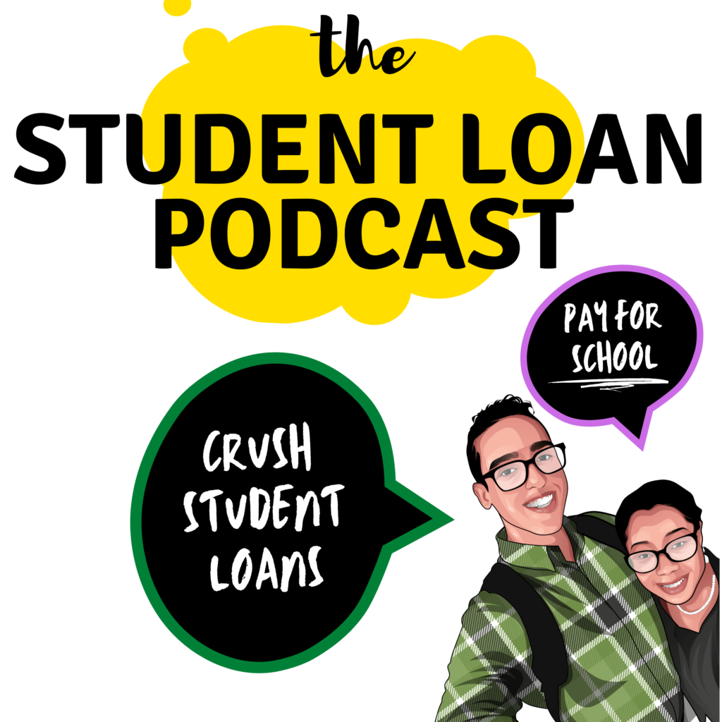 Cover Art of The Student Loan Podcast with Co-hosts Daphné Vanessa and Shamil Rodriguez