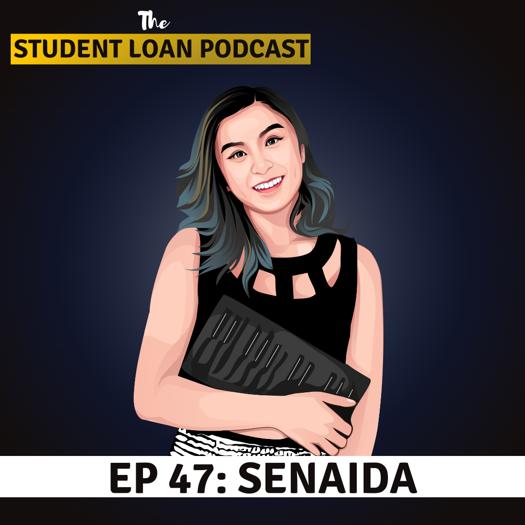 Cartoon Graphic of Senaida Ng for Episode 47 of the Student Loan Podcast