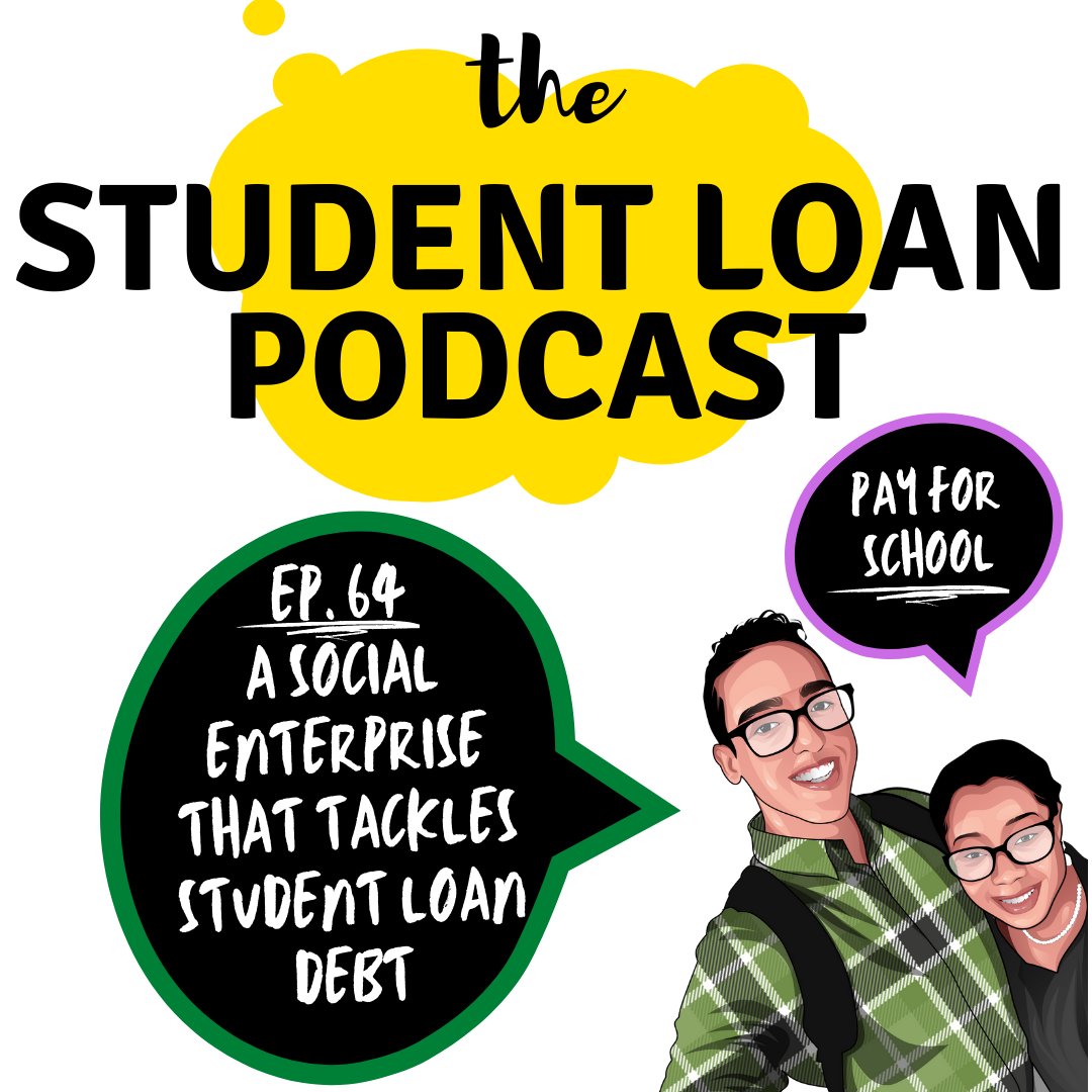 Cartoon Graphic of Co hosts Daphné Vanessa and Shamil Rodriguez for Episode 64 of the Student Loan Podcast